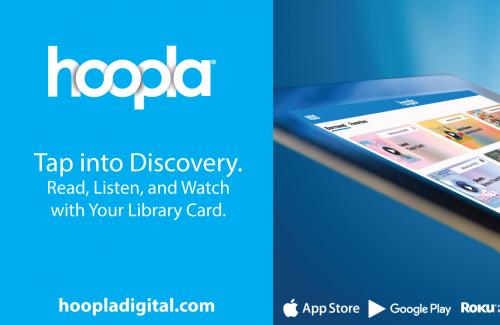 Hoopla. Tap Into discovery.