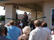 Library Director giving speech