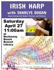 Irish Music with Sharlys Dugan in Rockaway, full flyer.