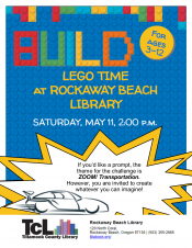 LEGO Time at the Rockaway Beach Branch Library, full flyer.