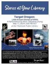 Join Storyteller Alton Takiyama-Chung at the Tillamook Main Library on May 11th, full flyer. 