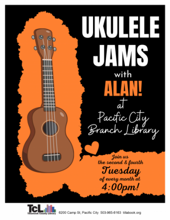 Ukelele Jams with Alan at PC Branch Library Flyer