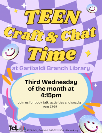 Purple Plaid and Yellow letters, Craft and Chat