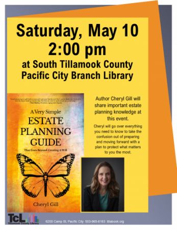 Estate Planning Made Simple at PC Library May 10 2pm Flyer