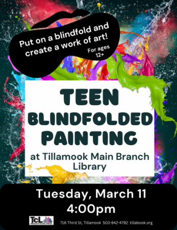 Blindfolded Teen Painting