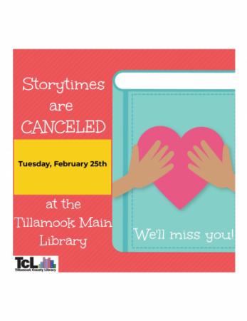 Storytime cancellation flyer 