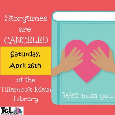 Storytime cancellation flyer 
