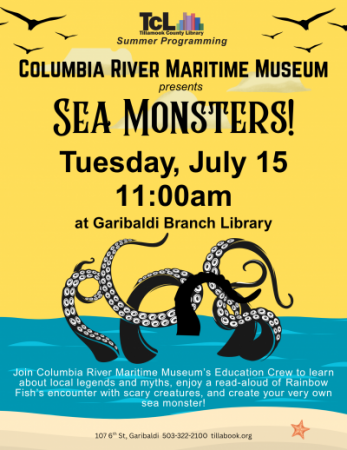 Sea Monster with tentacles rising out of the sea