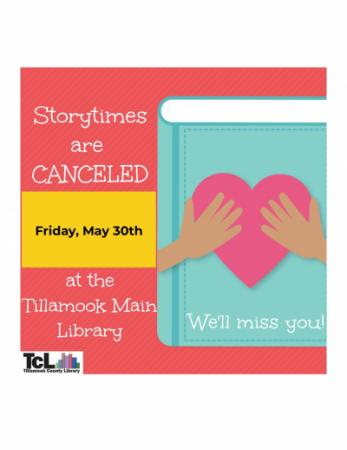 Storytime cancellation flyer 