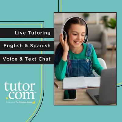 Live tutoring, child on a computer