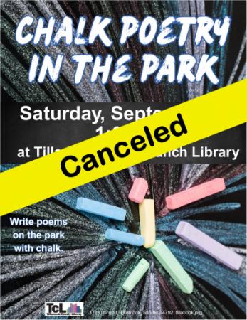 Chalk poetry canceled