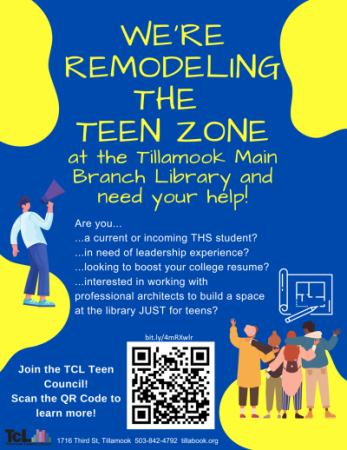 Yellow and Blue Teen Council Flyer