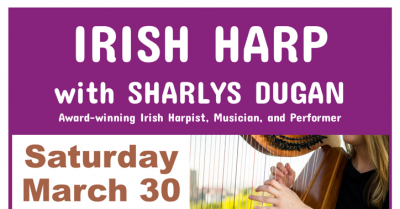 Irish Music with Sharlys Dugan at Garibaldi, top of flyer.