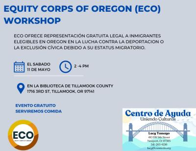Informative Workshop on ECO on May 11th, full flyer.