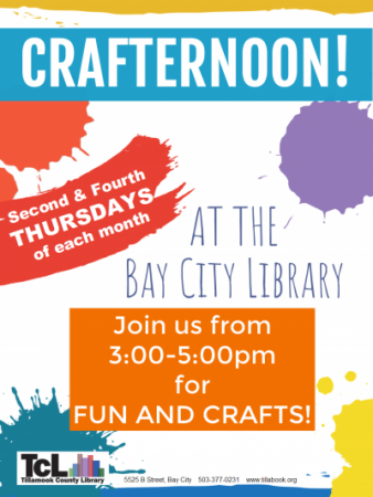 Crafteroon at Bay City, white background with primary color paint splotches