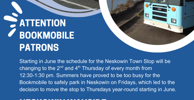 Bookmobile Schedule Change Flyer